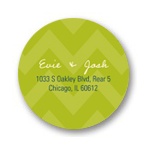Subtle Chevron -- Personalized Round Address Labels