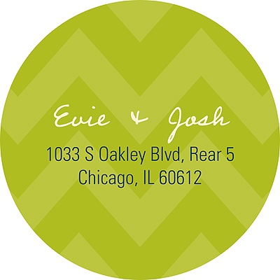 Subtle Chevron -- Personalized Round Address Labels