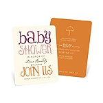Welcoming Color Block -- Whimsical Baby Shower Invitations