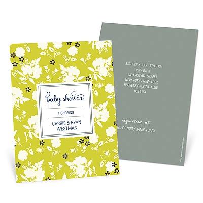 Blooming and Beaming -- Trendy Baby Shower Invitations