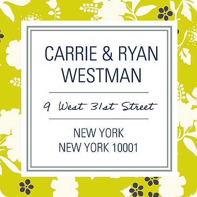 Blooming and Beaming -- Floral Address Labels