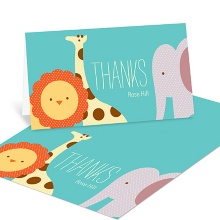 Jungle Jubilee -- Jungle Animal Thank You Cards