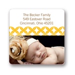 Diamond Border -- Custom Photo Return Address Labels