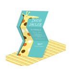 Whimsical Welcome -- Giraffe Baby Shower Invitations