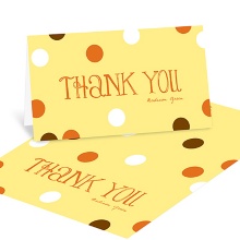Whimsical Welcome -- Polka Dot Thank You Cards