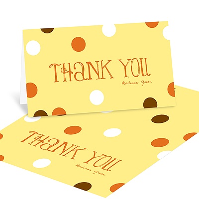 Whimsical Welcome -- Polka Dot Thank You Cards