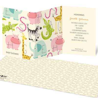 THE GOLDEN TICKET -- BOY PHOTO BIRTH ANNOUNCEMENT, 2in. x 4in. Folded Holiday Card