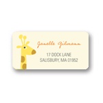 Alphabet Animals -- Giraffe Address Labels