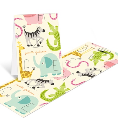 Alphabet Animals -- Jungle Thank You Cards