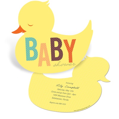 Baby Duckling -- Duck Baby Shower Invitations