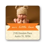 Ribbon Message -- Photo Return Address Labels
