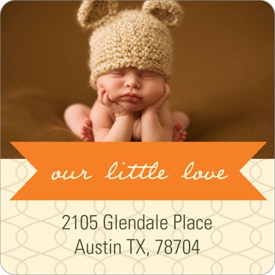 Ribbon Message -- Photo Return Address Labels