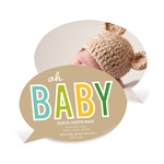 Baby Talk -- Custom Photo Birth Announcements