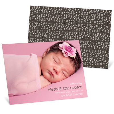 Lasting Introduction Horizontal Photo -- Photo Birth Announcements