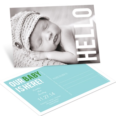 Special Delivery Horizontal Photo  --Birth Announcement Postcards