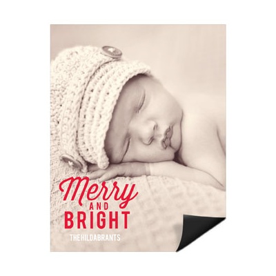 Festive Phrase Vertical Photo -- Christmas Photo Magnets