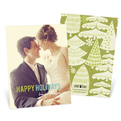 THE GOLDEN TICKET -- BOY PHOTO BIRTH ANNOUNCEMENT, 2in. x 4in. Folded Holiday Card