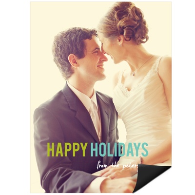 Contemporary Christmas -- Holiday Photo Magnets