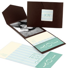 Jump for Joy -- Aqua Holiday Photo Card