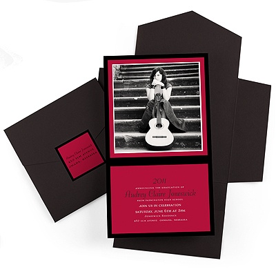 Picture Perfect -- Merlot Photo Graduation Invitation