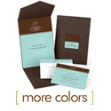 Scrolling Monogram -- Pocket Wedding Invitation