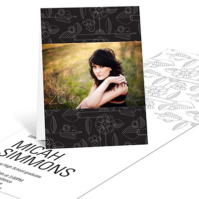 THE GOLDEN TICKET -- BOY PHOTO BIRTH ANNOUNCEMENT, 2in. x 4in. Folded Holiday Card
