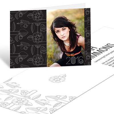 Flower Power Horizontal -- Graduation Announcements