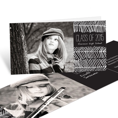 THE GOLDEN TICKET -- BOY PHOTO BIRTH ANNOUNCEMENT, 2in. x 4in. Folded Holiday Card