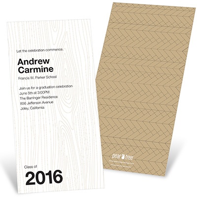 Wood Parquet  -- Graduation Announcements