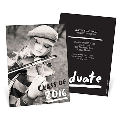Brush Strokes -- Graduation Announcements