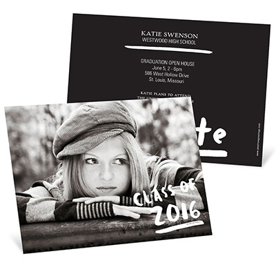 Brush Strokes Horzontal -- Graduation Announcements