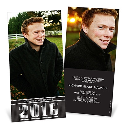 Year in Lights Vertical -- Graduation Announcements