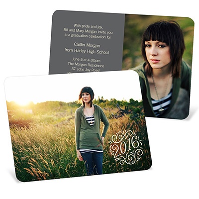 Soft Swirls -- Graduation Invitations