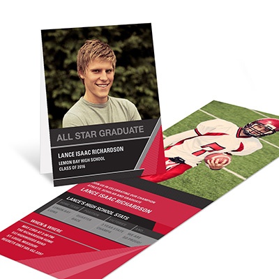 All Star -- Graduation Invitations