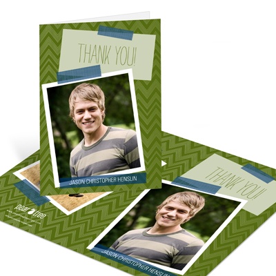 Chevron Memories -- Graduation Thank You Cards