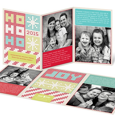 Stitched with Joy -- Family Christmas Cards