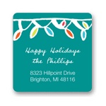 Festive Lights -- Holiday Return Address Labels