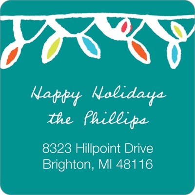 Festive Lights -- Holiday Return Address Labels