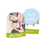 Peek into Wonderland -- Snow Globe Christmas Cards