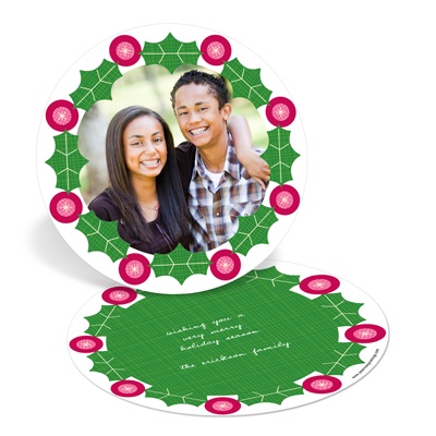 THE GOLDEN TICKET -- BOY PHOTO BIRTH ANNOUNCEMENT, 2in. x 4in. Folded Holiday Card