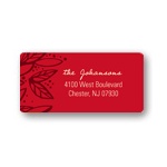 Fresh Poinsettia -- Personalized Holiday Return Address Labels
