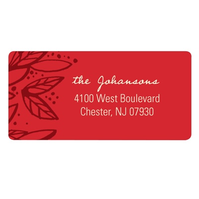 Fresh Poinsettia -- Personalized Holiday Return Address Labels