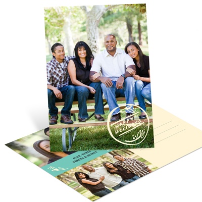 Stamped for the Season Vertical Photo -- Christmas Picture Postcards