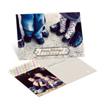 Stripes and Snowflakes Horizontal Photo -- Vintage Christmas Postcards
