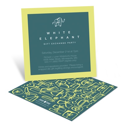 Sketched Gifts -- White Elephant Gift Exchange Invitation