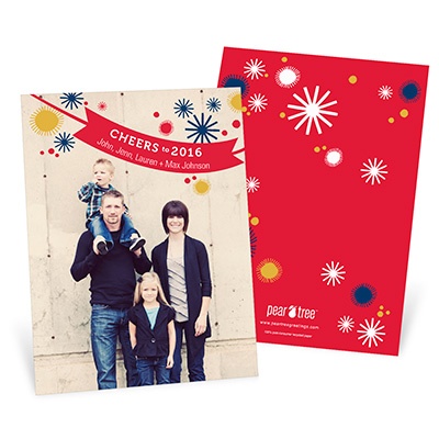 Cheers to the Year -- New Years Greetings Cards