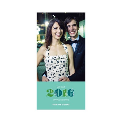 Twinkling Style Vertical Photo -- Photo Christmas Cards