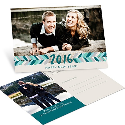 Artistic Arrows Horizontal Photo -- New Years Postcards