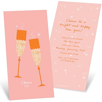 Sparkling Toasts -- Holiday Cocktail Party Invitations