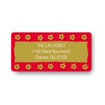 Flower Stamped -- Personalized Address Labels